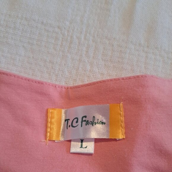 T C Fashion women's size Large lounge set, embroidered flowers, EUC - Picture 9 of 10